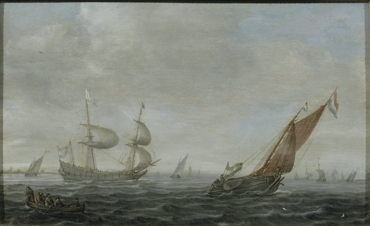 Image of Seascape with Shipping