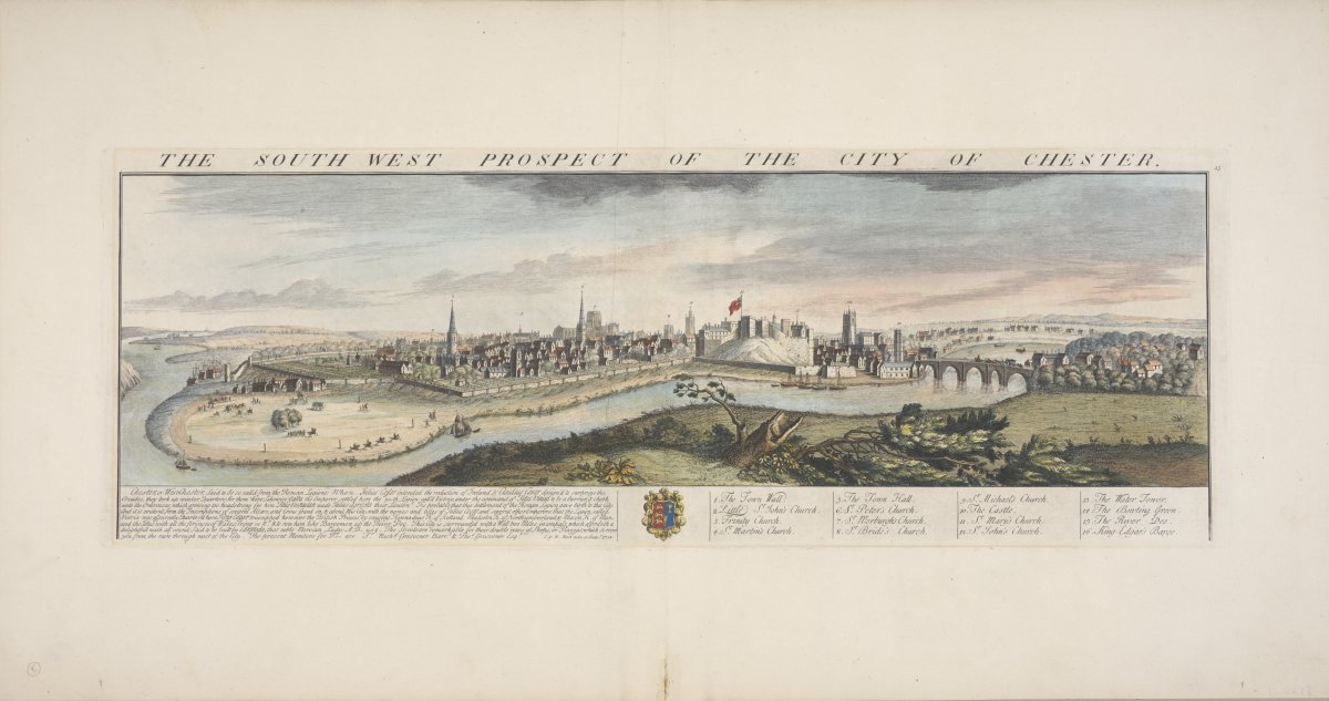 Image of The South West Prospect of the City of Chester