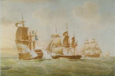 Image of Battle between English & African Men-o-War