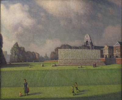 Image of Trinity Square, London, with ruins of London Wall