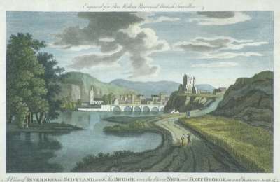 Image of A View of Inverness in Scotland with its Bridge over the River Ness, and Fort George on an Eminence near it