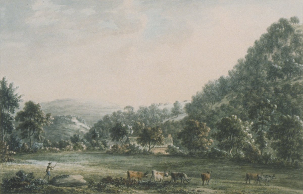 Image of A Drover with His Herd in a Wooded Landscape