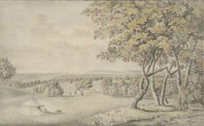 Image of Wooded Landscape with River in the Distance