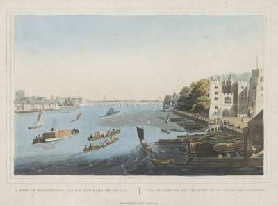 Image of A View of Westminster Bridge and Lambeth Palace / Vue du Pont de Westminster et du Palais de Lambeth