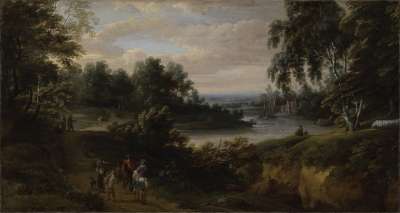 Image of Landscape with River and Horsemen