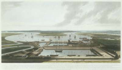 Image of A View of the East India Docks