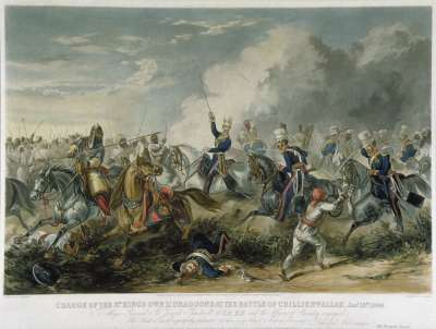 Image of Charge of the 3rd King’s Own Dragoons at the Battle of Chillienwallah, January  13th, 1849