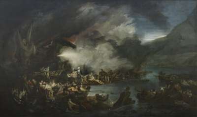 Image of The Scene before Gibraltar, on the morning of the 14th of September, 1782