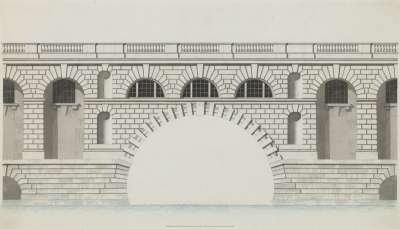 Image of Elevation of Centre Arch, River Front, Somerset House