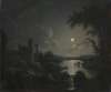 Thumbnail image of A Castle and Lake by Moonlight