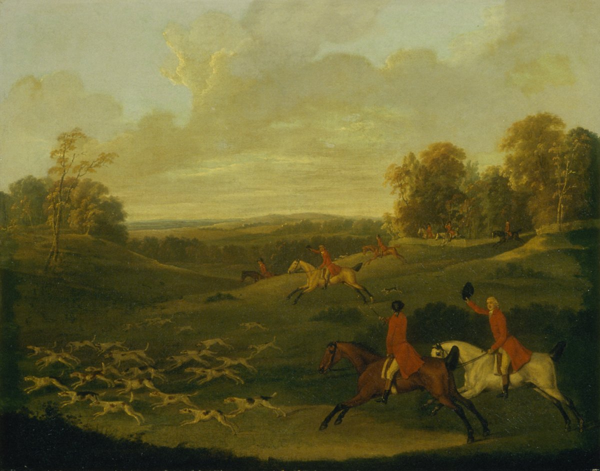 Image of Hunting Scene: In Full Cry