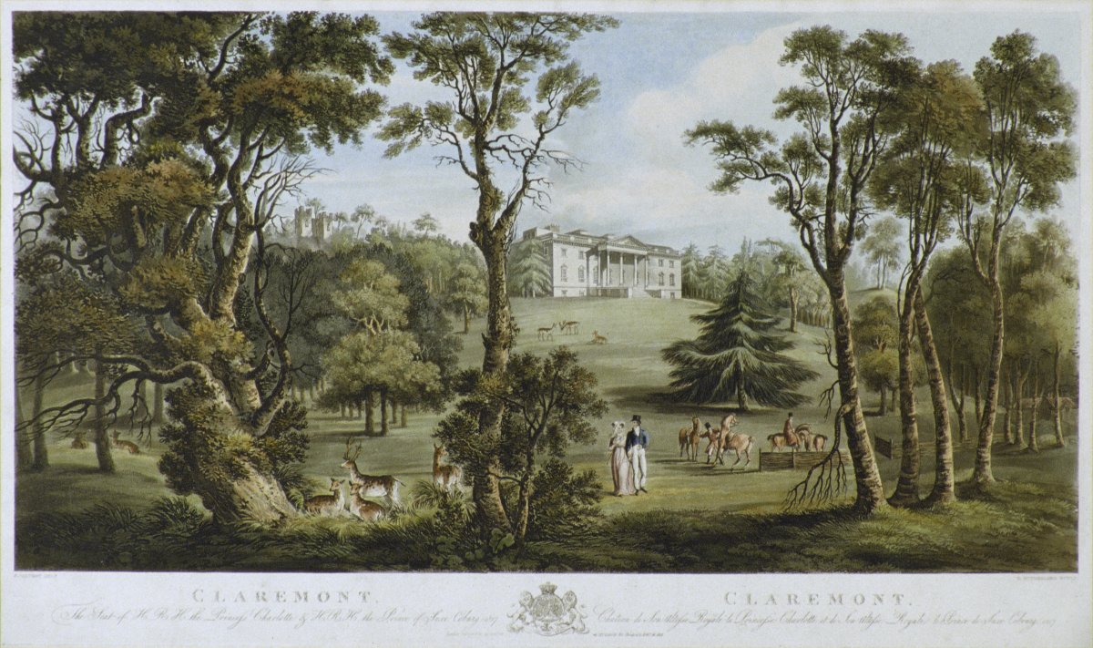 Image of Claremont, The Seat of HRH Princess Charlotte, & HRH The Prince of Saxe Coburg, 1817 / Claremont, Chateau de Son Altesse Royale la Princess Charlotte et de Son Altesse Royale le Prince de Sax Cobourg. 1817