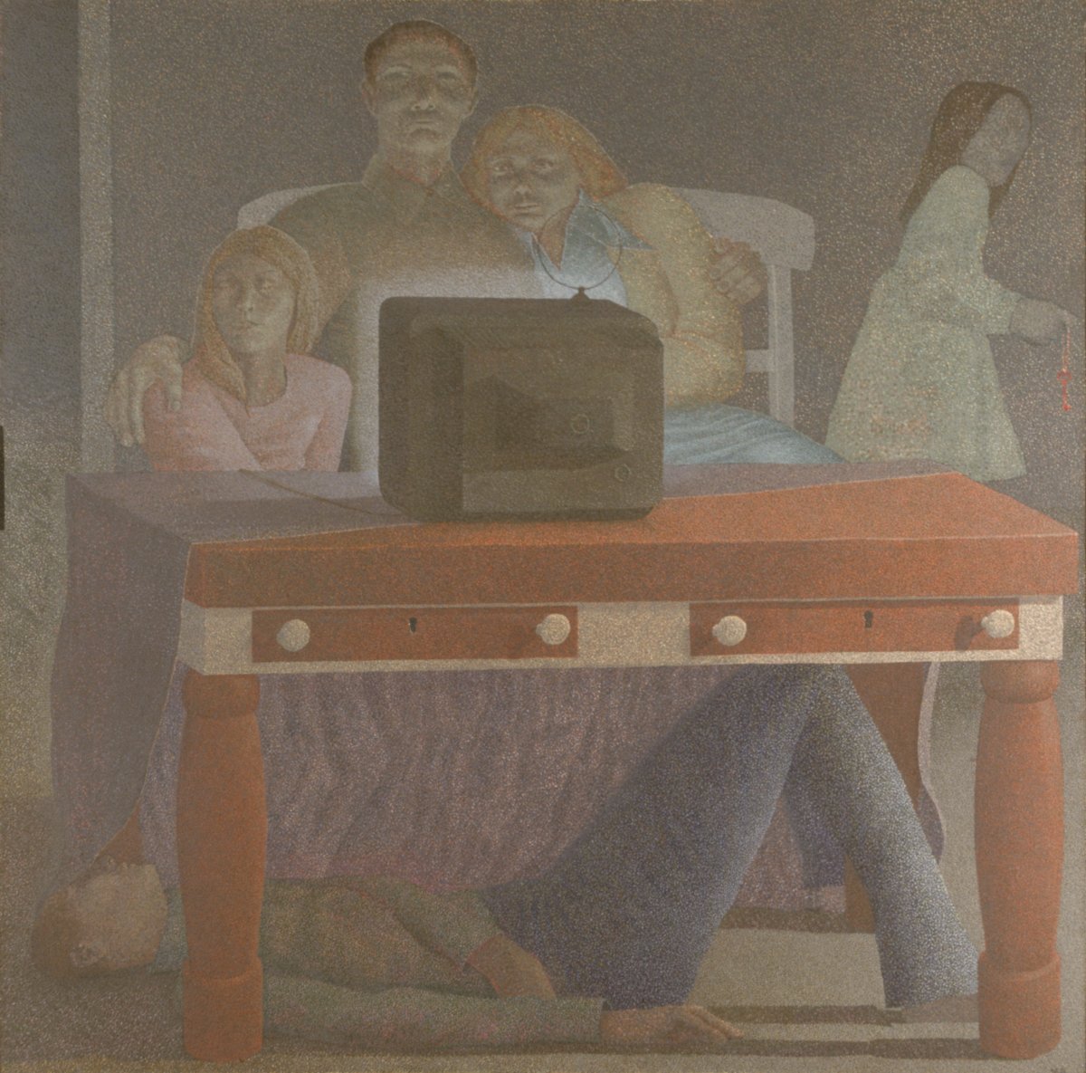 Image of The Trojan Horse (Family Watching Television)