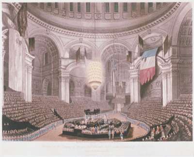 Image of Interment of the Remains of the Late Lord Viscount Nelson, in the Cathedral of St. Paul, London on the 9th of January, 1806