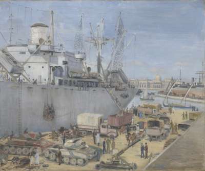 Image of Liberty Ship Loading Scrap at Alexandria