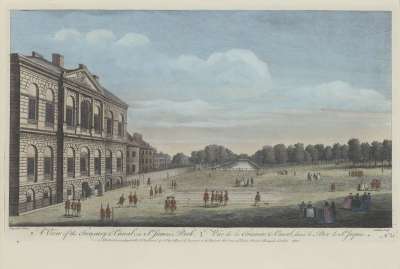 Image of A View of the Treasury and Canal in St. James’s Park / Vüe de la Tresoire & Canal, dans le Parc de S.t Jaques