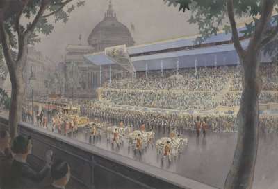 Image of The Procession in Broad Sanctuary and the Colonial Office Stand