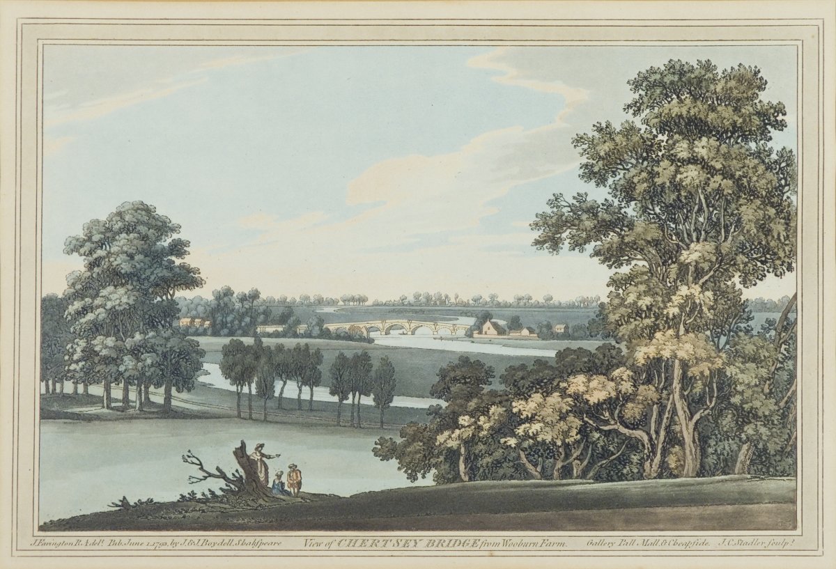 Image of View of Chertsey Bridge from Wooburn Farm