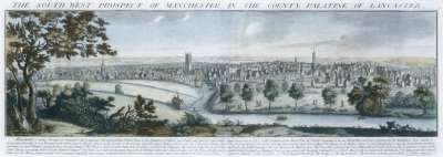 Image of The South West Prospect of Manchester, in the County Palatine of Lancaster