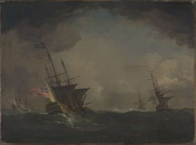 Image of English Men-o-War in a Storm