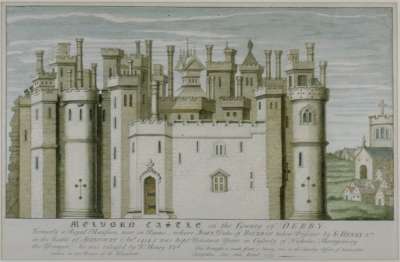 Image of Melborn [Melbourne] Castle in the County of Derby