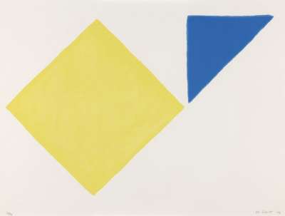 Image of Yellow Square Plus Quarter Blue