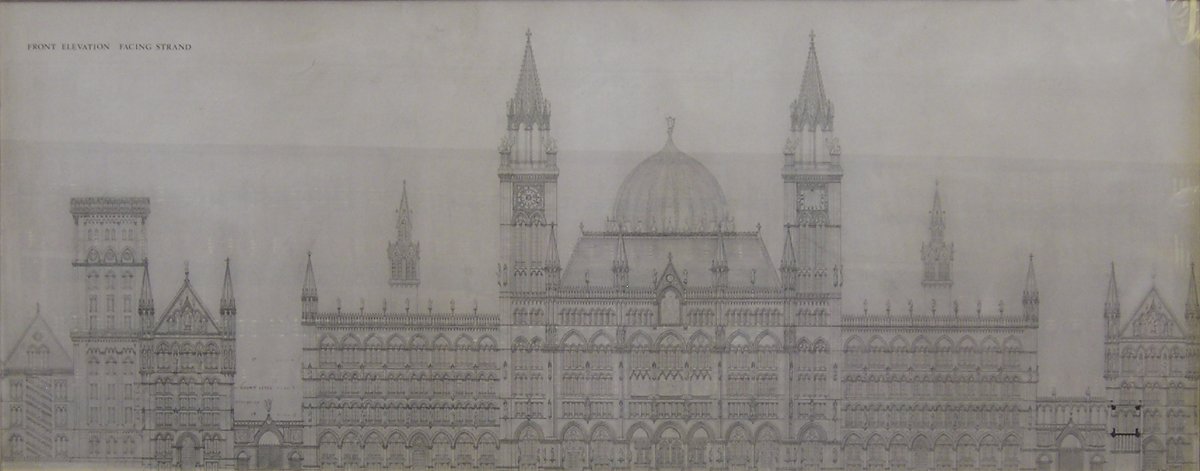 Image of Design for the Royal Courts of Justice, The Strand Front