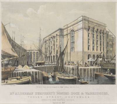 Image of Mr. Alderman Humphery’s Bonded Dock and Warehouses, Tooley Street, Southwark