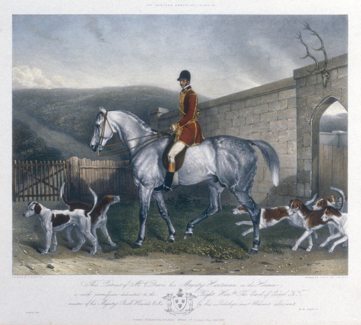 Image of No.1, Plate 1: Mr. C. Davis, his Majesty’s Huntsman, on ‘The Hermit’