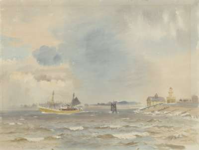 Image of Trawler leaving Fleetwood