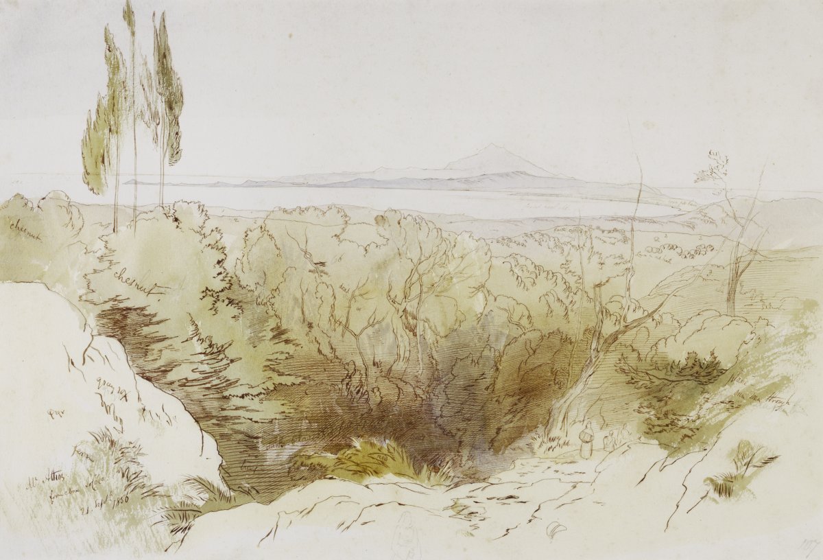 Image of Mount Athos from above Iscoro, 21 September 1856