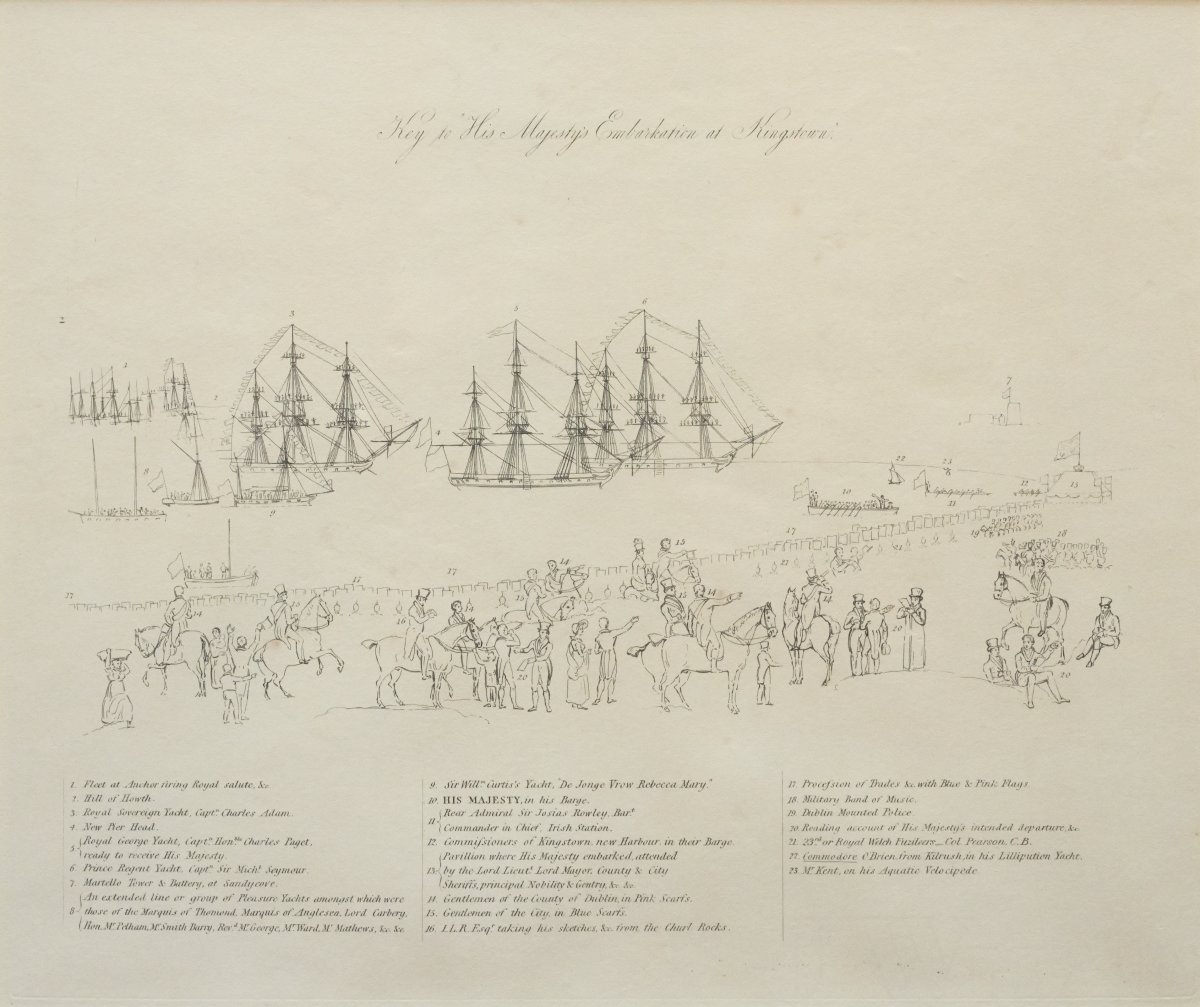 Image of King George IV’s Embarkation at Kingstown, 3 September 1821 [Key]