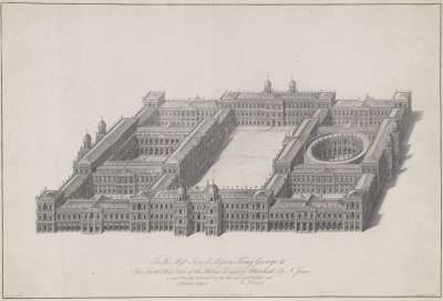 Image of North-West View of the Palace design’d for Whitehall by I. Jones