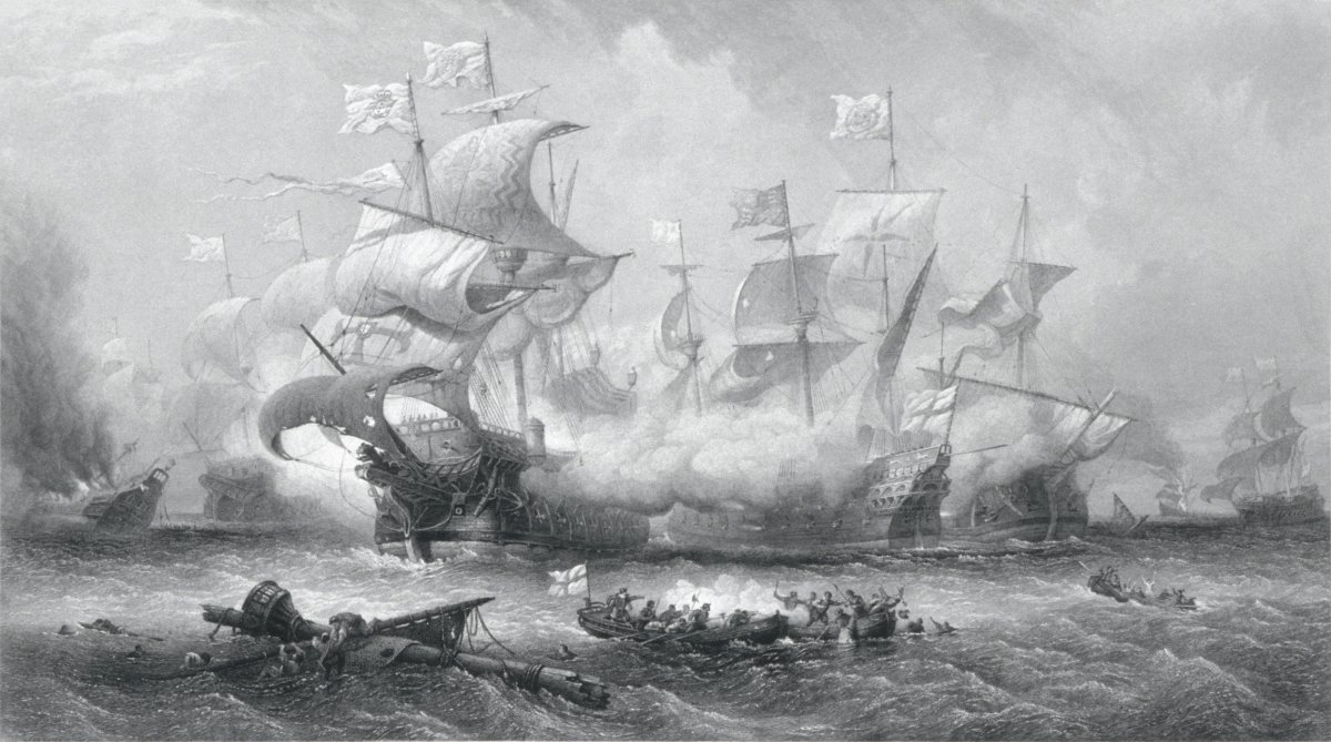 Image of Attack of the Vanguard on the Spanish Armada, 1588