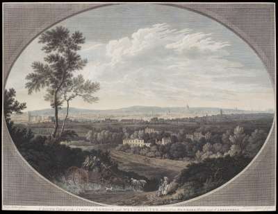 Image of A South View of the Cities of London and Westminster, taken from Denmark Hall near Camberwell