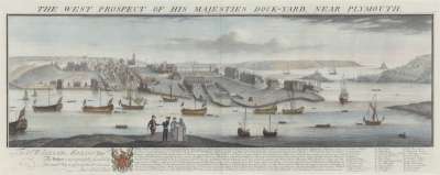 Image of The West Prospect of His Majesties Dock-Yard, near Plymouth