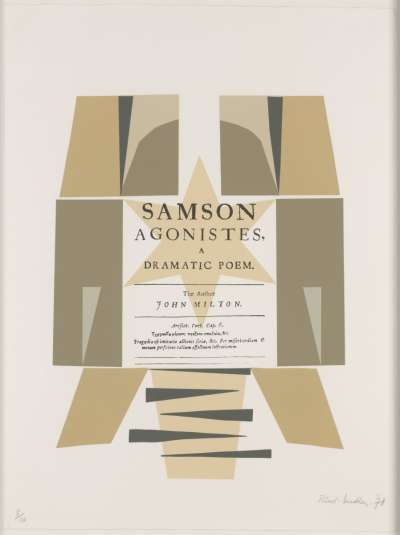 Image of Title Page: Samson Agonistes, a Dramatic Poem.  The Author, John Milton