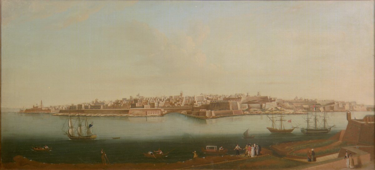 Image of Harbour Scene, Valletta, Malta c.1800