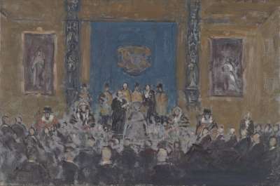 Image of President Auriol’s Reception in the Long Gallery of the House of Lords in March 1950