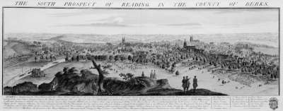 Image of The South Prospect of Reading, in the County of Berks