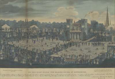 Image of Fete and Dinner at Old Castle, Hillsborough, 1837