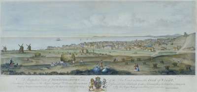 Image of A Perspective View of Brighthelmston, and the Sea Coast as far as the Isle of Wight