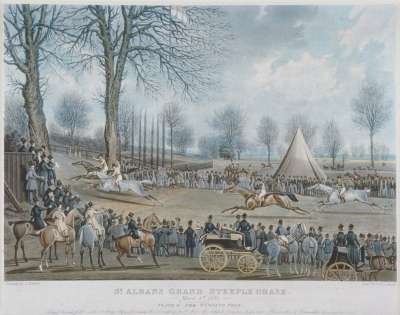 Image of St. Albans Grand Steeple Chase, 8 March 1832: Plate 6: The Winning Post