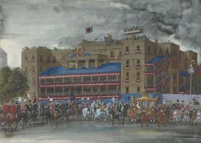 Image of The Coronation Procession Passing St. George’s Hospital