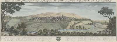 Image of The South Prospect of Preston, in the County Palatine of Lancaster