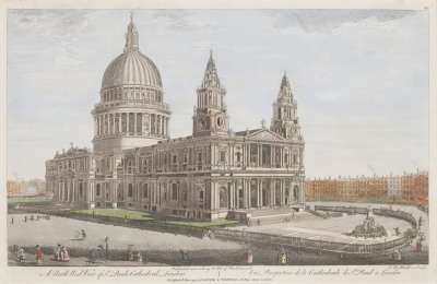 Image of A North West View of St. Paul’s Cathedral London / Vue Perspective de la Cathedrale de St. Paul a Londre