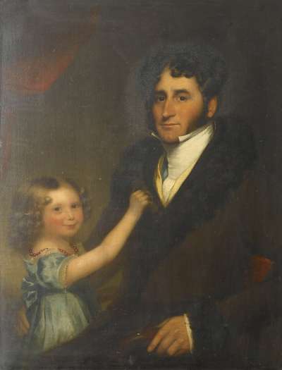 Image of Sir Jasper Atkinson (1790-1856) Provost of the Royal Mint, with his daughter Jane Laura (b.1820)