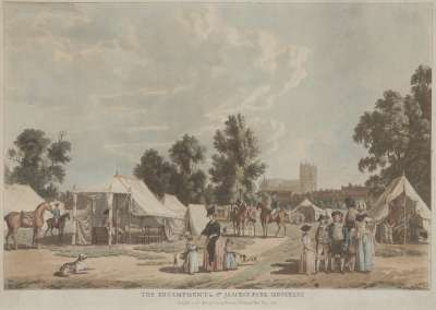 Image of The Encampment in St. James’s Park, 1780