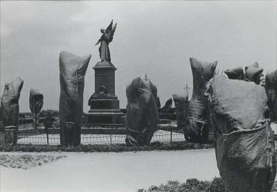 Image of War Memorial Gardens in Winter. Clacton-on-Sea, December 1970