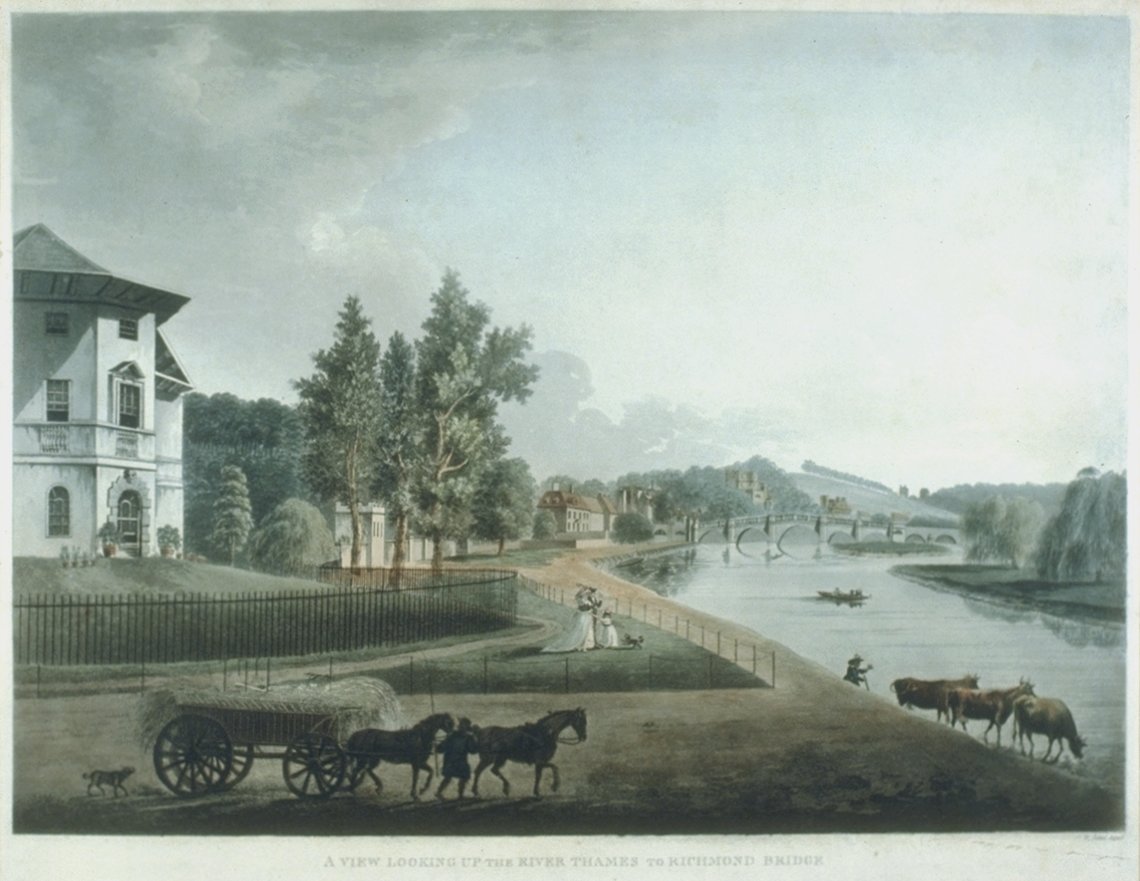 Image of View up the River Thames to Richmond Bridge